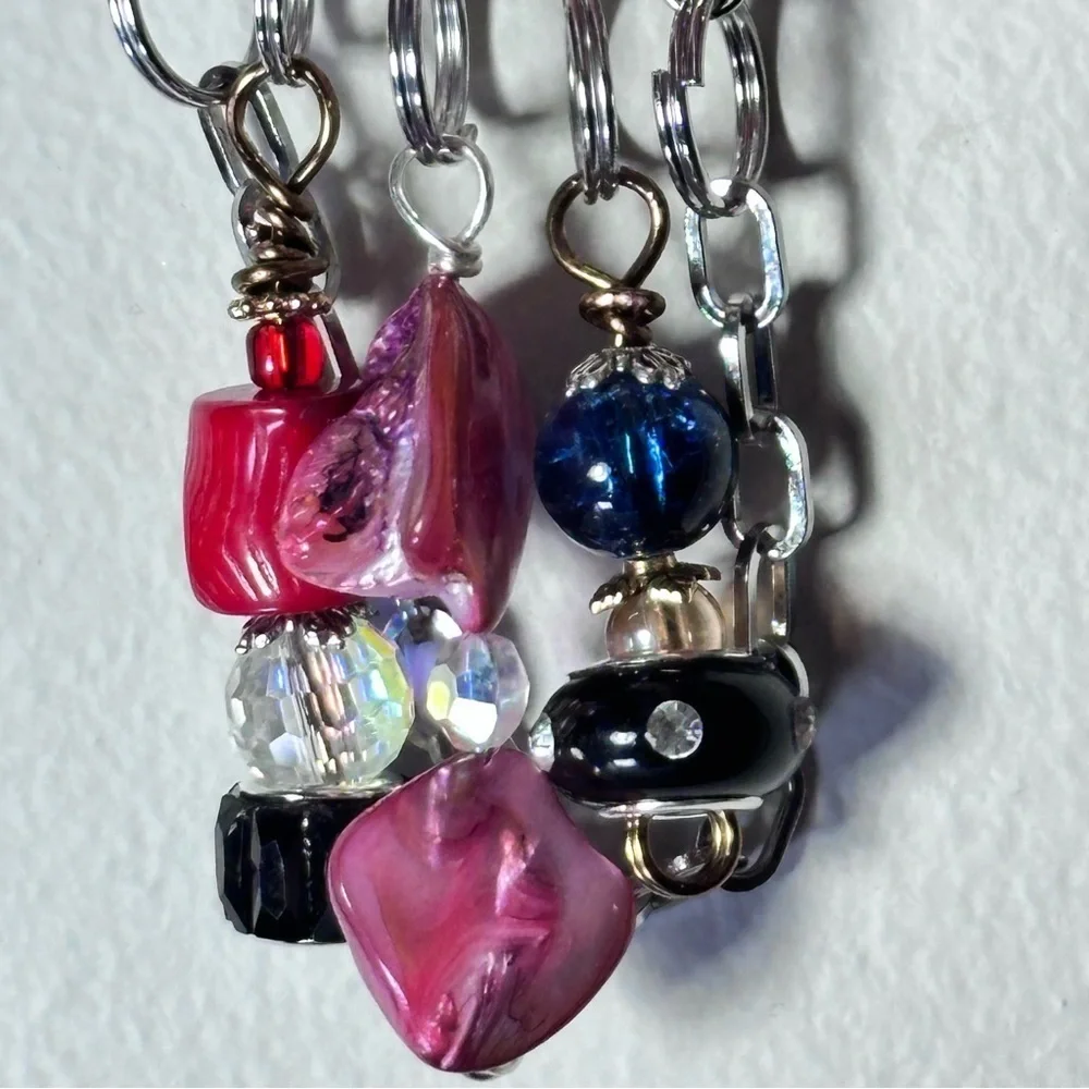 Artisan Glass Bead Brooch Pin Hand Crafted | Glass Multicolor Wire-Wrapped OOAK